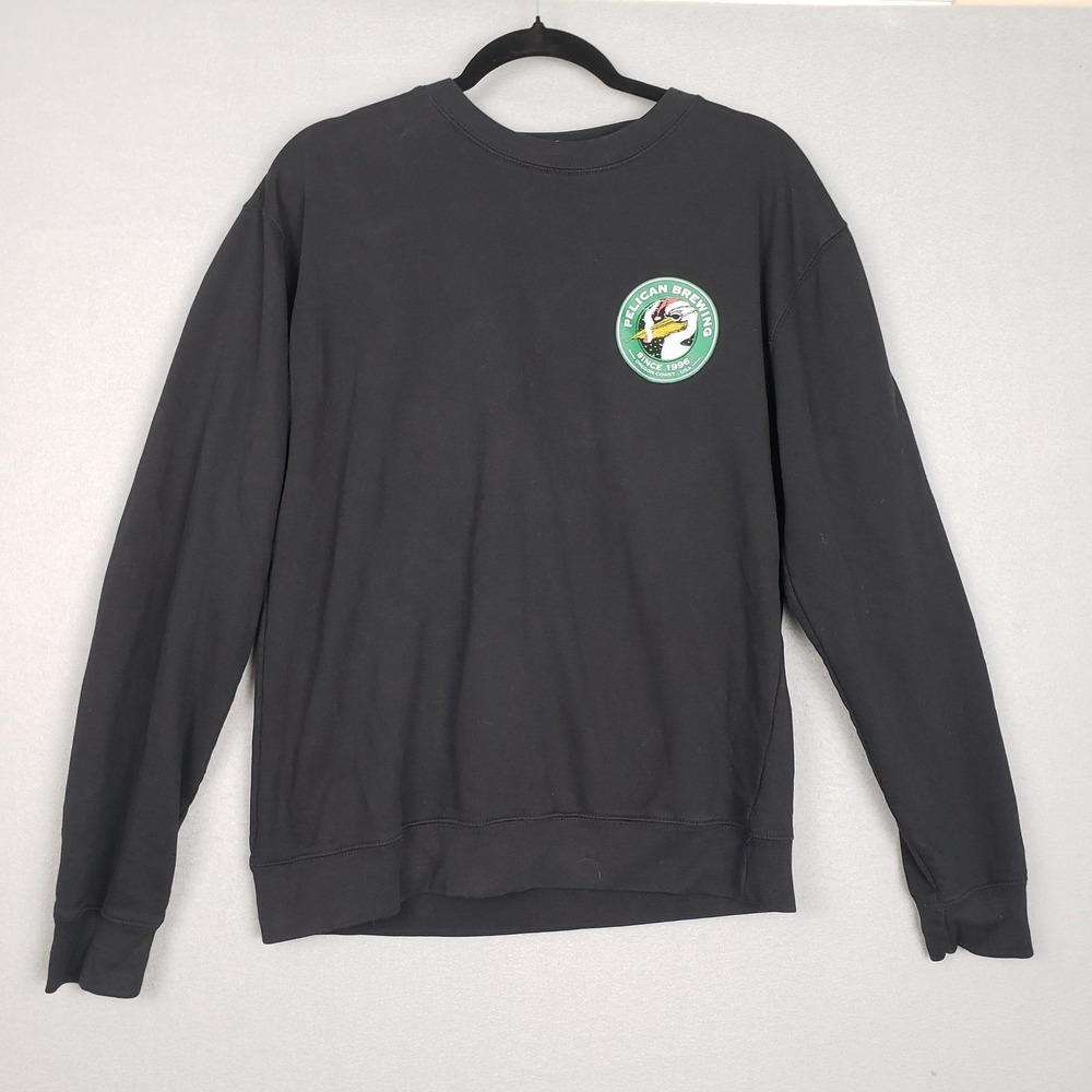 Pelican Brewing Long‎ Sleeve Black Tee Shirt Bad Santa Is Coming To Town Size S